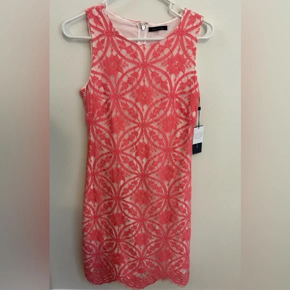 chinese dress ladies Lovers + Friends, Hopeless Love Dress in Coral Lace